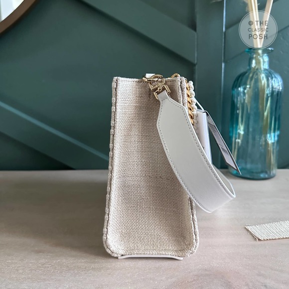 ❌SOLD❌ NEW Givenchy G Tote Small Jute Shopping Bag Cream Tote - Picture 7 of 8